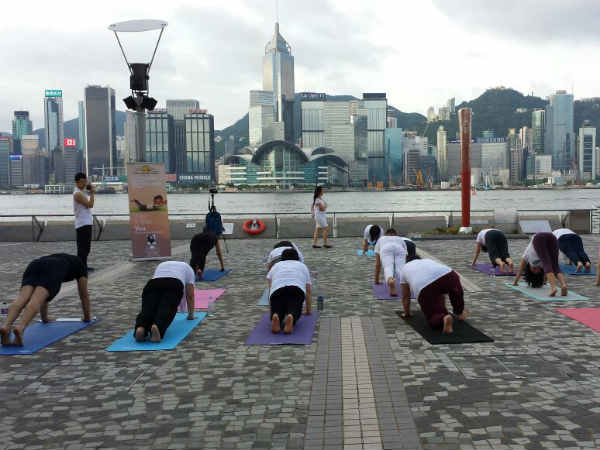 Yoga Day Hong Kong हॉन्ग कॉन्ग 