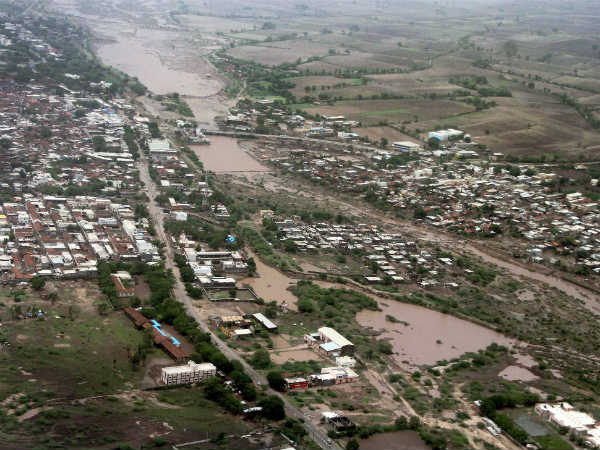 गुजरात के अमरेली का एरियल व्यू 