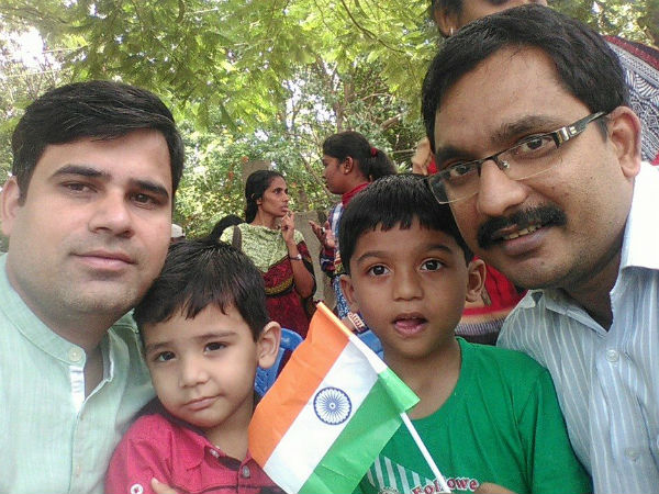 बच्चों के साथ मनाया आजादी का दिन