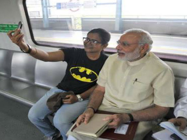 पीएम का मेट्रो सफर