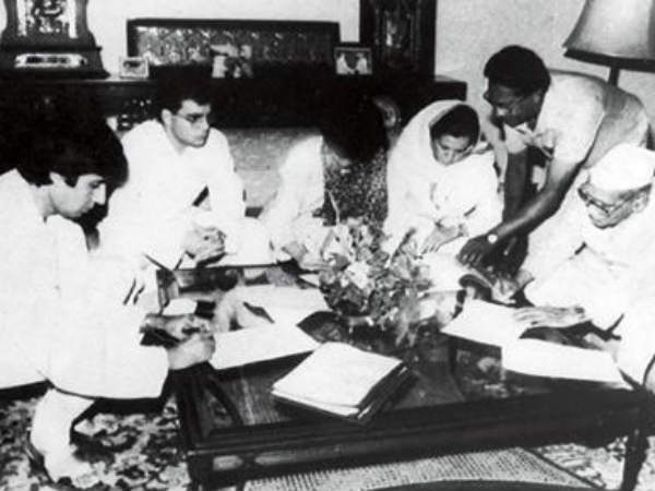 गांधी परिवार के साथ अमिताभ