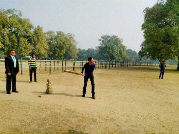 स्टम्प की जगह गुम्मे 