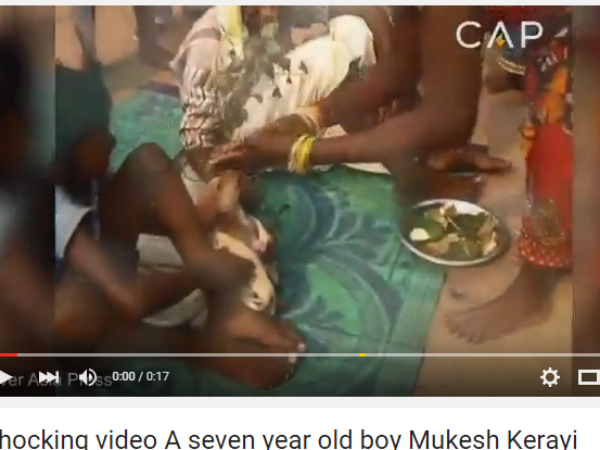 video A seven year old boy Mukesh Kerayi forced to marry female dog in Indian village video A seven year old boy Mukesh Kerayi forced to marry female dog in Indian village