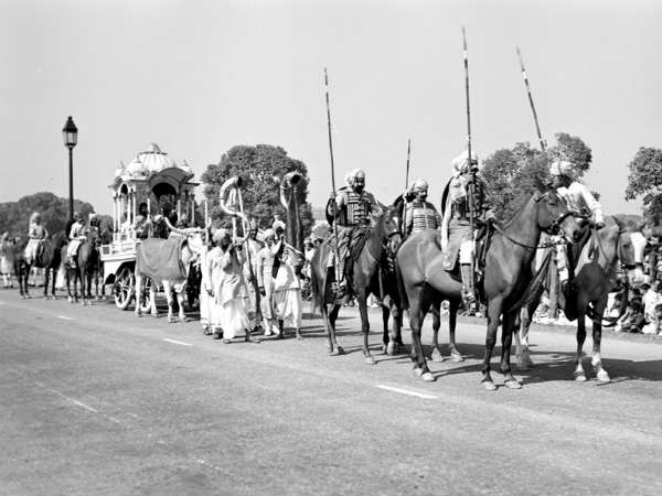 राजस्थान की परंपरा को प्रदर्शित करती झांकी 