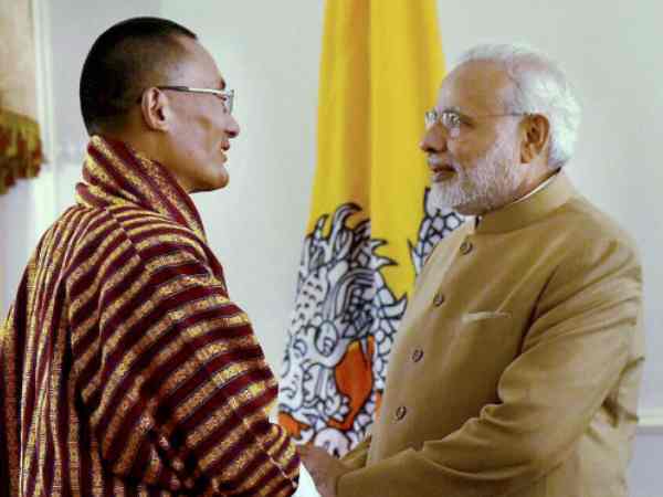 Bhutan PM with Modi Bhutan PM with Modi