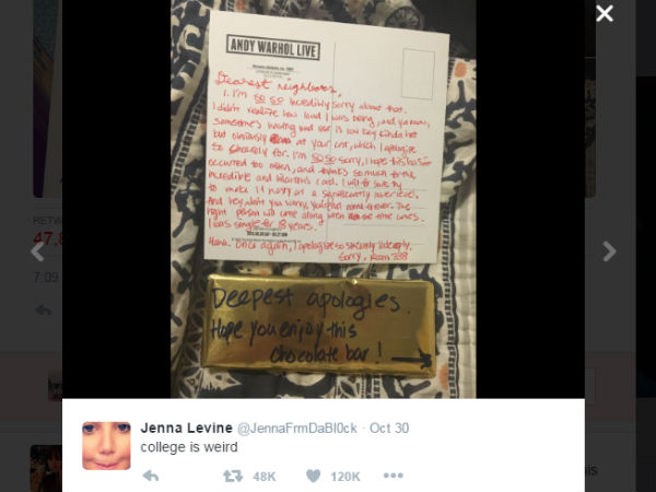  US Student Asked Neighbour To Keep It Down In The Bedroom, Got This Reply