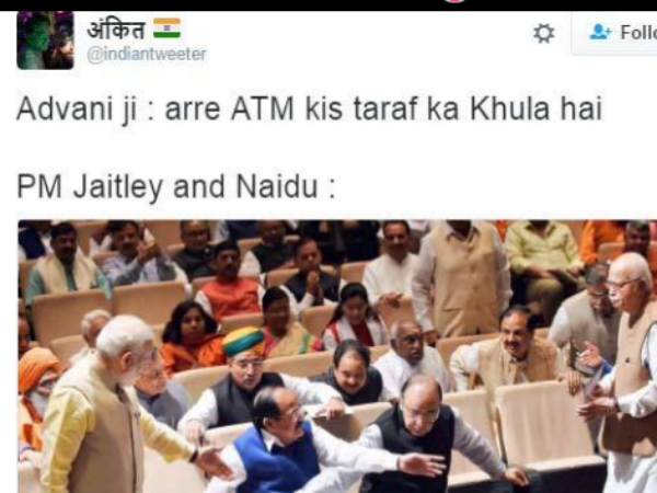 Viral Photo: Funny Caption on BJP veteran L K Advani : Parliamentary Board Meeting