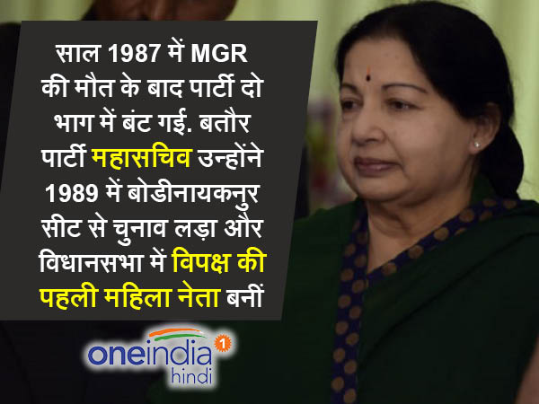 जयललिता का राजनीतिक सफर