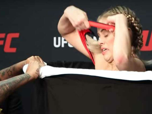 Female Wrestler Stripped out 2