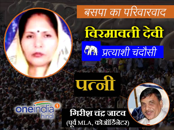 बीएसपी के पूर्व विधायक गिरीश चंद्र जाटव की पत्नी विरमावती को मिला टिकट