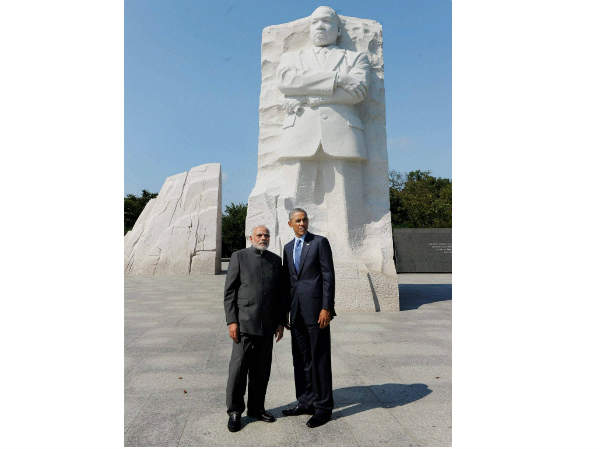 पीएम मोदी को दिखाया मार्टिन लूथर किंग मेमोरियल 
