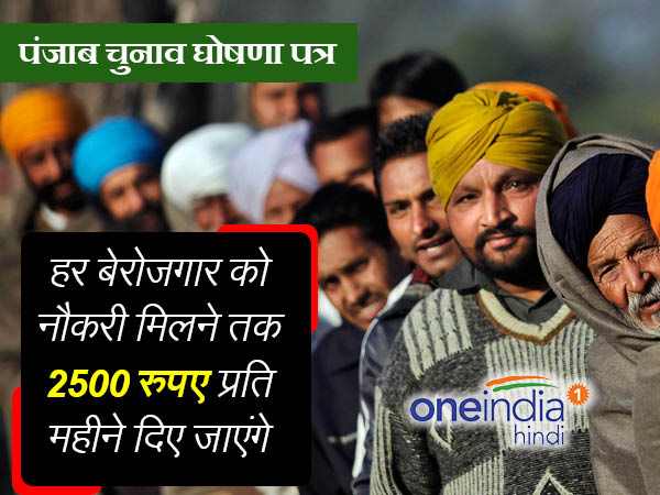 कांग्रेस का घोषणापत्र-किसानों का कर्जा होगा माफ, बेरोजगार युवाओं को मिलेगा 2500 रुपए का भत्‍ता 