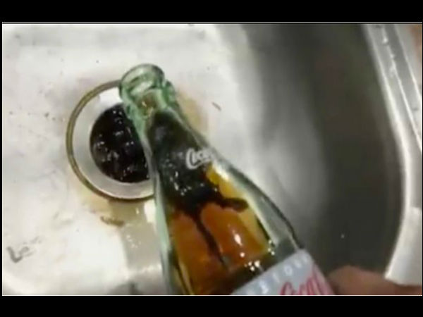 Man claims to find dead MOUSE inside bottle of Diet Coke Man claims to find dead MOUSE inside bottle of Diet Coke