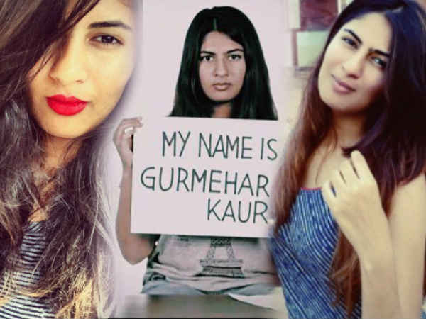 कैप्टन मनदीप सिंह की बेटी और डीयू की छात्रा गुरमेहर कौर कैप्टन मनदीप सिंह की बेटी और डीयू की छात्रा गुरमेहर कौर