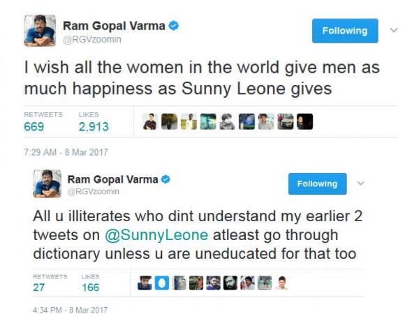 राम गोपाल बोले- 'सनी लियोनी जैसी खुशी दे हर महिला'