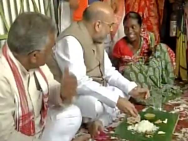 राजू महली के घर पर शाह ने खाया खाना