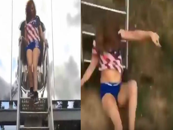Funny Video: When Sexy Girl walks out on stairs with attitude and fall down, You cant control your laugh Funny Video: When Sexy Girl walks out on stairs with attitude and fall down, You cant control your laugh