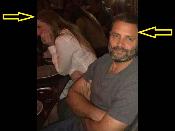  गिलास में व्‍हिस्‍की और बगल में मिस्‍ट्री गर्ल, पब में बैठे राहुल गांधी की तस्‍वीरें वायरल