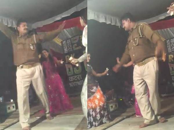 बार बालाओं के साथ नाचते हुए लुटाए रुपए