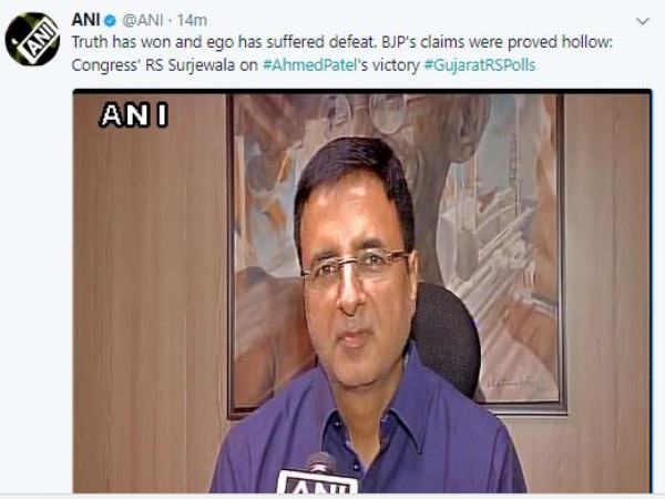 सत्य की जीत और अहंकार की हार: सुरजेवाला