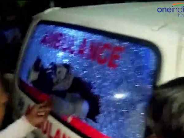 परिजनों ने की तोड़फोड़