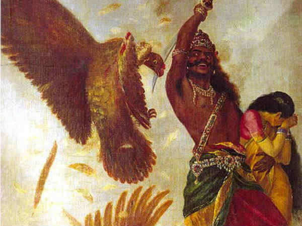 राम और हनुमान मंदिर में लाल ध्वज 