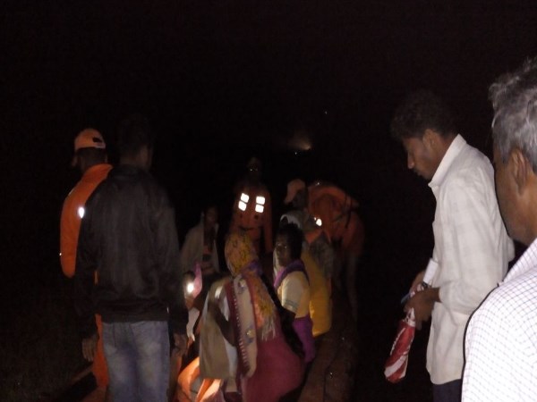 Flood situation after pond break in Ahmednagar Maharashtra