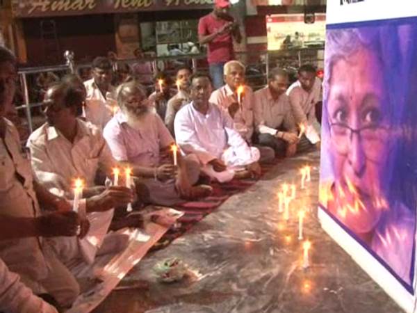 Candle March for Gauri Lankesh justice in Shahjahanpur