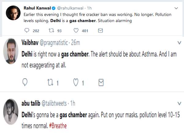 दिल्ली फिर से बनी गैस चैंबर!