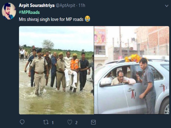 मुख्यमंत्री जी का सड़कों के प्रति प्यार