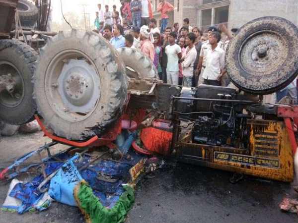 हादसे के बाद लगा भारी जाम