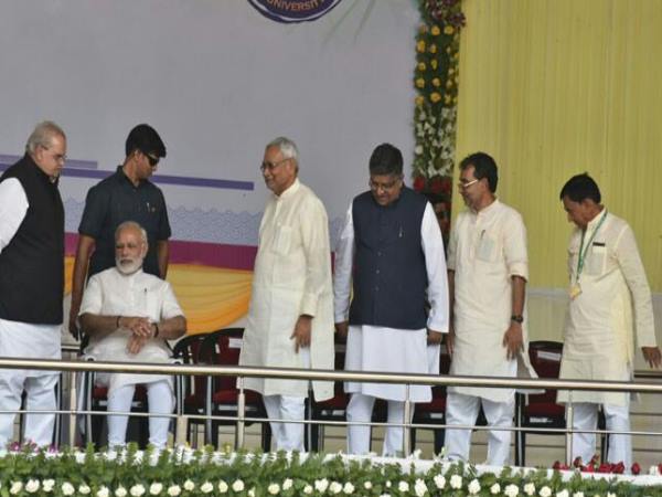 PM Modi in Patna University for Shatabdi Samaroh with Nitish Kumar, See Pictures