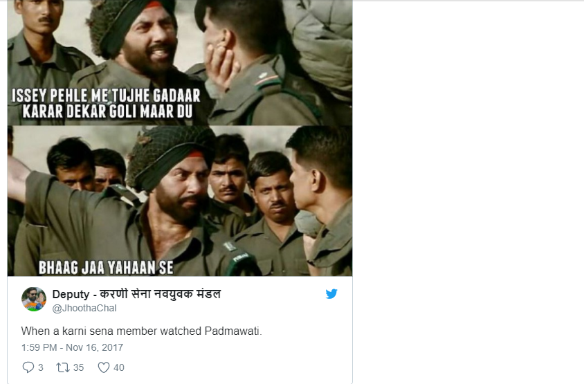 सोशल मीडिया पर पद्मावती के बारे में किए गए कमेंट्स