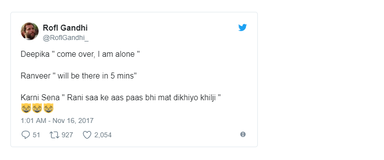 सोशल मीडिया पर पद्मावती के बारे में किए गए कमेंट्स