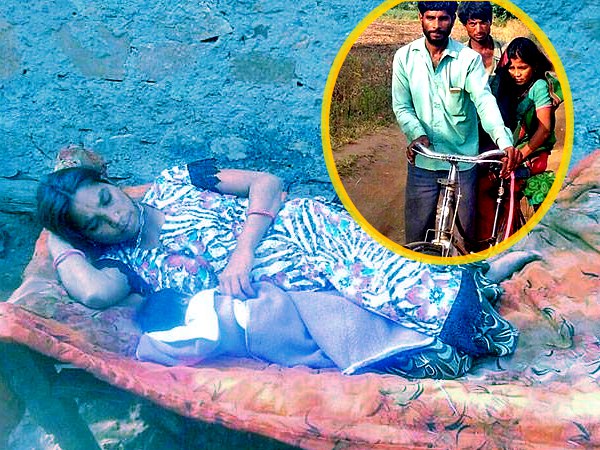 गर्भवती बीबी को साइकिल पर लेकर निकलना पड़ा