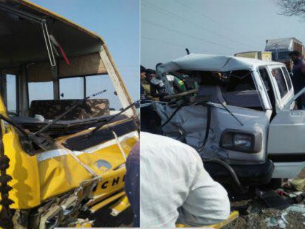 वैन चालक शशि कुमार लोबो की घटनास्थल पर ही मृत्यु 