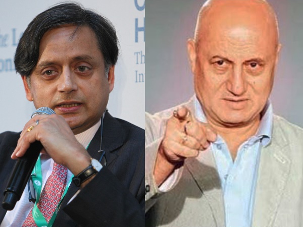 Shashi Tharoor and Anupam Kher Shashi Tharoor and Anupam Kher