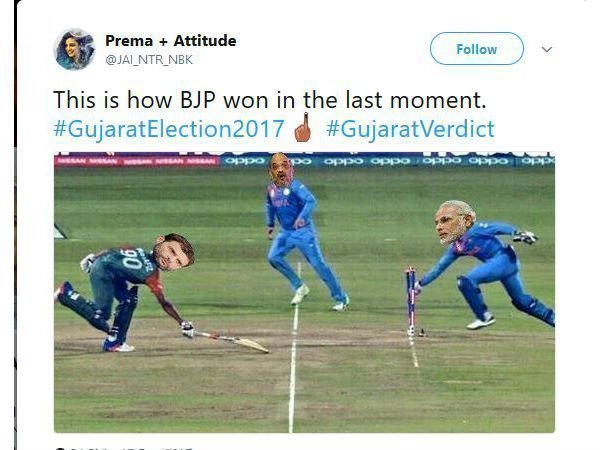  गुजरात में बीजेपी की ट्विट पर लोगों के फनी ट्वीट