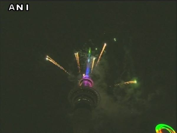 ऑकलैंड में आतिशबाजी