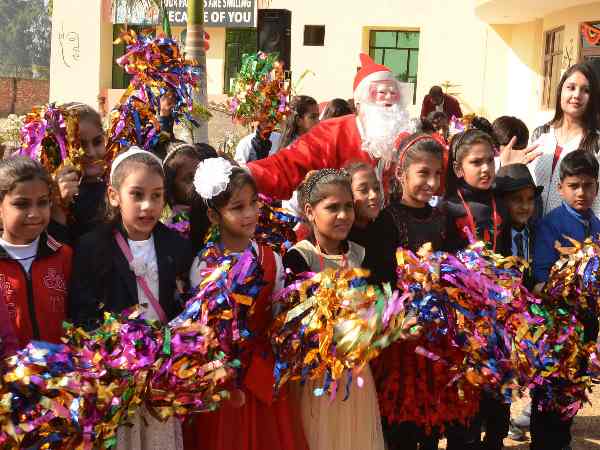 Merry Christmas Celebration by School Children in Saharanpur