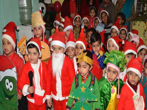 Merry Christmas Celebration by School Children in Saharanpur