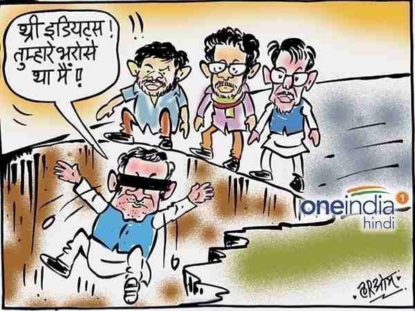 Cartoon over gujarat assembly election results