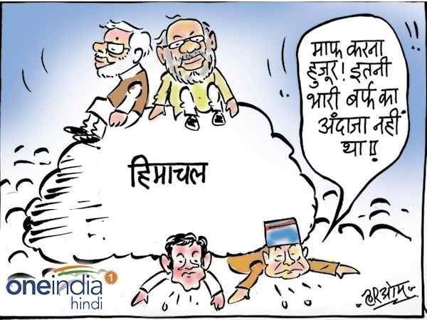 cartoon over himachal pradesh election results