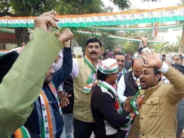 Celebration in Amethi after Rahul Gandhi became Congress President