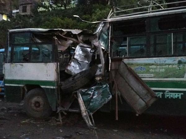Gruesome Accident: Big stone fall on Himachal Roadways Bus 