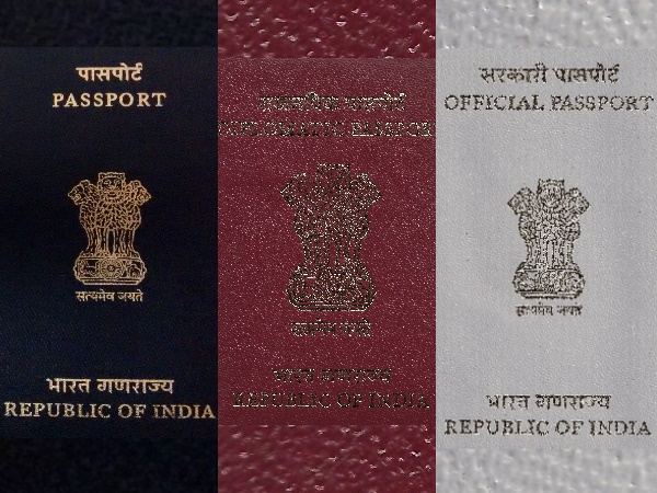 भारत में तीन रंगों का होता है पासपोर्ट