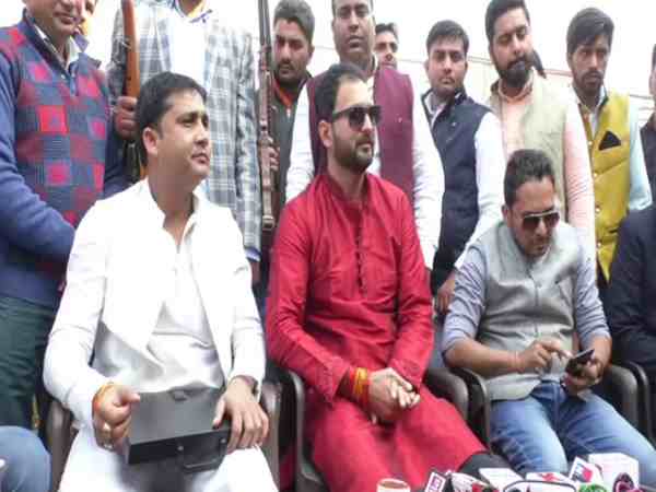 बुलंदशहर में करणी सेना का प्रदर्शन