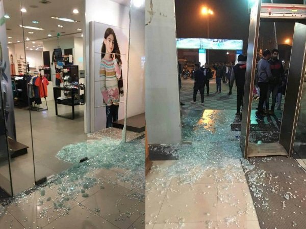 कुरुक्षेत्र के मॉल में की तोड़फोड़