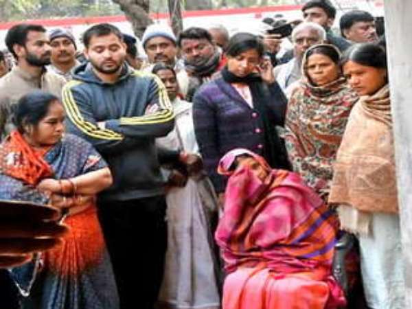  Last rites of sister of Lalu Prasad in Gopalganj, Bihar