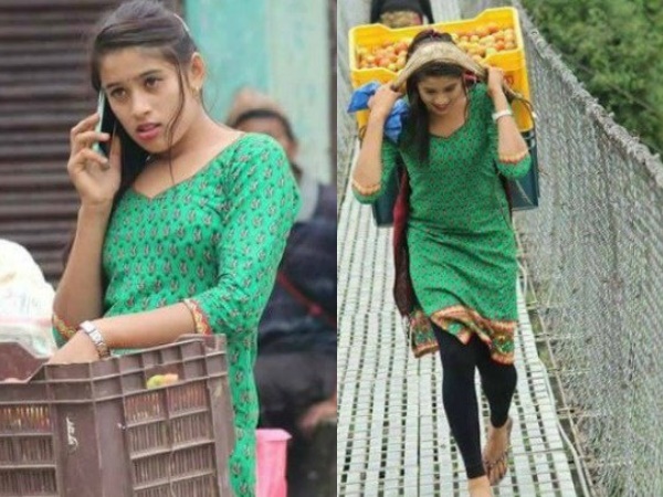 सब्जीवाली की क्यूटनेस ने जीता लोगों का दिल